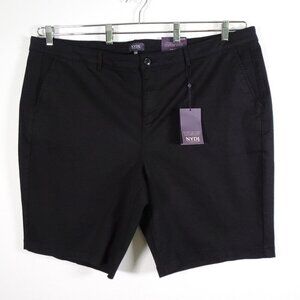NYDJ Bermuda Shorts Women's Plus Size 22W Black Stretch